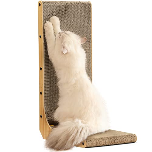 Cat Scratcher, 26.8 Inch L Shaped Cat Scratch Pad for Indoor Cats