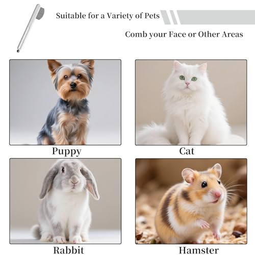 Pet Eye Comb for Small Dogs Cats Face Eye Gunk Removal Tool (White) - view 6