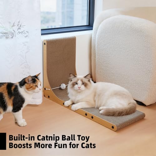 26.8 Inch Cardboard Cat Scratching Post, 2-Pack - view 6