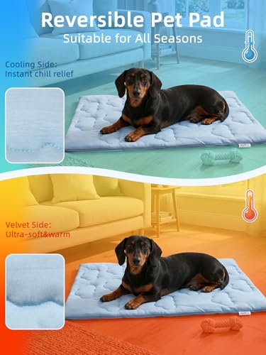 Dog Cooling Mat,Dual-Sided Cooling Mat for Dogs Cloud Blue - view 4
