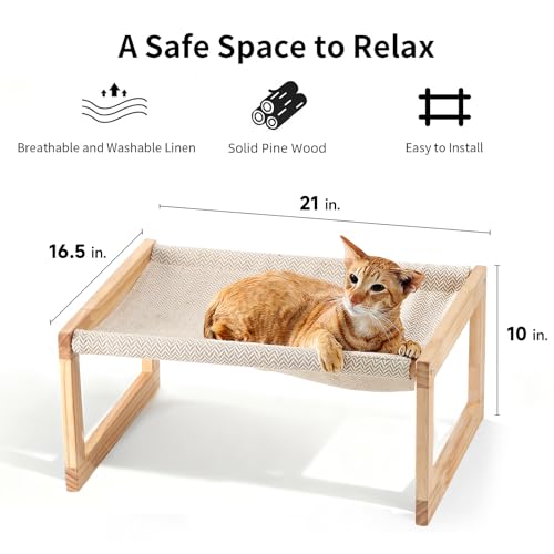 Large Cat Hammock, Raised Dog Bed for Indoor and Outdoor, Washable - view 3