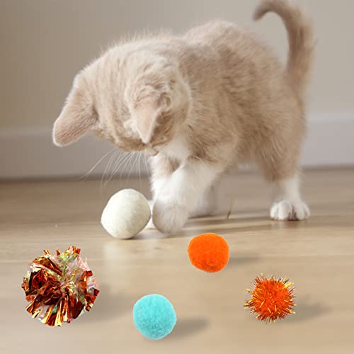 60 Pack Cat Toys - Assorted Kitten, Mouse, Crinkle & Pom Pom Balls - view 7
