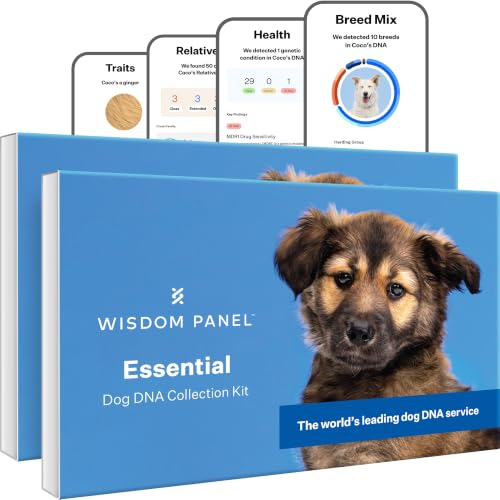 Panel Essential Dog DNA Test, 430+ Breeds, 30 Health Tests, 2 Pack