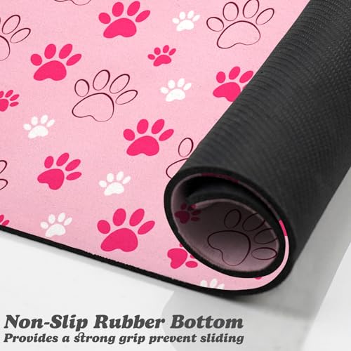 Dog Food Mat, Absorbent Water Bowl Mats Cat Pet Feeding Placemats Pink 20 * 12 inch - view 3