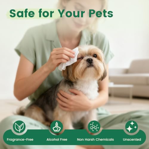 400 Unscented Dog Wipes for Paws and Butt Large Thick Puppy Wipes for Dogs Face and Body Dog Wipes Cleaning Deodorizing Cat Wipes Cleaning Fur and Butt Big Doggie Wipes Doggy Wipes Bum Dog Ear Wipes - view 5