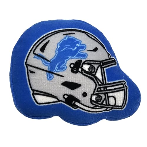 Best Plush CAT Toy - NFL Detroit Lions Complete Set of 3 piece Cat Toys Filled with Fresh Catnip. Includes: 1 Helmet Cat Toy, 1 Football Cat Toy with Feathers & 1 Beer Bottle. Beautiful Team Logos - view 2