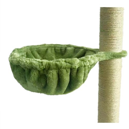14.6" Green Nest Basket Lounger Hammock Bed for Cat Tree Tower Replacement, 5-Pack Hanging Toys, Cat Tree Accessories Hammock Attachment (Large 1pc, Green) - view 3