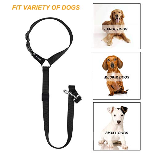 Dog Seat Belts, 2 Pack Dual Use Dog Car Seatbelts Harness Adjustable Car Headrest Restraint for Vehicle Nylon Pet Cat Dog Safety Leads Seat Belts for Large Medium Small Dogs - view 5