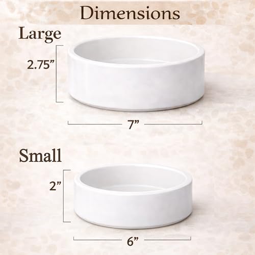 Custom Dog Bowl | Personalized Pet Feeding Bowl with Name for Food or Water | Microwave & Dishwasher Safe Ceramic Dish | Gift Idea for New Puppy Owners | White – Large - view 5