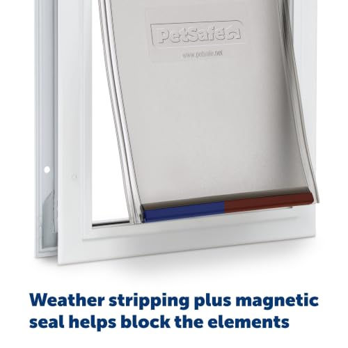 Freedom Aluminum Pet Door, Vinyl Flap, Up to 220 lb, X-Large, White - view 5