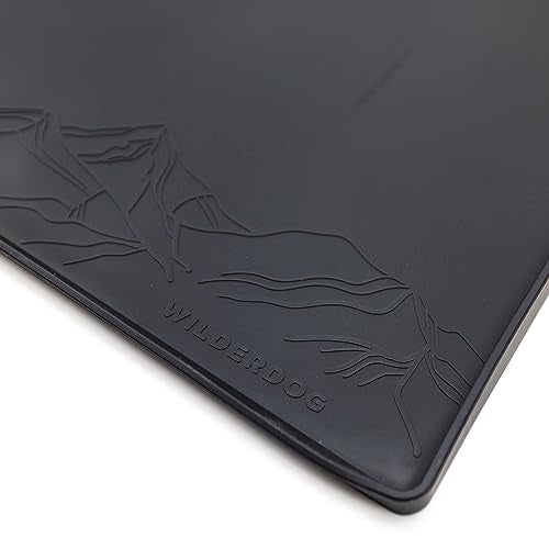 Silicone Pet Placemat Made with 100% Food-Grade Silicone Cone, BPA, PVC, and Phthalate-Free. Non-tocix, Dishwasher Safe Feeding mat for Bowls with Spill Catcher and Raised Mountain Logo