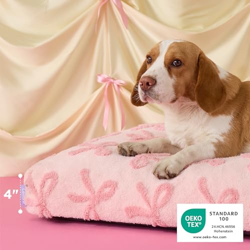 Cute Aesthetic Dog Bed for Crate,Jacquard Thick Pet Pillow 35x22 - view 2