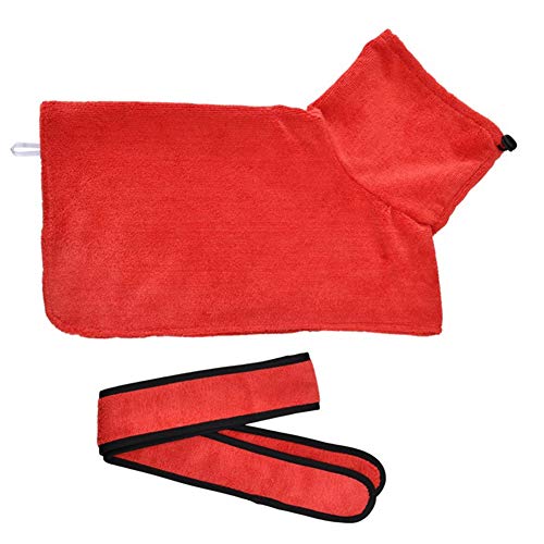 Dog Bathrobe Soft Super Absorbent Luxuriously 100% Microfiber Dog Drying Towel Robe with Belt,Pet Bath Towels, Dog Blanket,Quick Drying for Dog Cat Pet,Puppy Bath Towel, Machine Washable - view 4