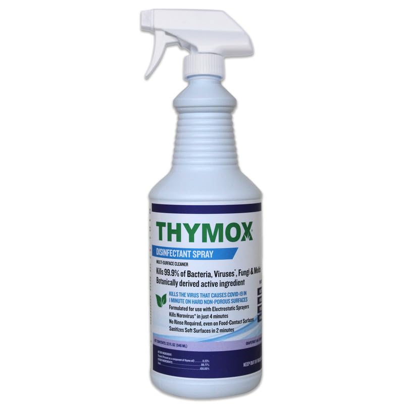 Botanical Disinfectant Spray 32 oz - All Natural Multipurpose Cleaner, Pet Friendly, Hospital Grade Disinfectant, Kitchens, Pet Hospitals, Vet Clinics, Restoration, Lemongrass Fragrance