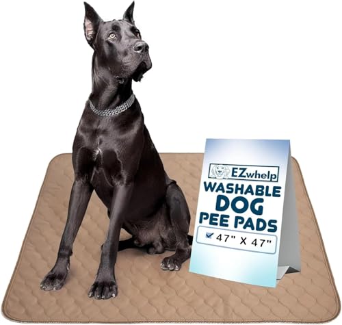 Washable Pee Pads for Dogs - Waterproof Reusable, 47 x 47 in