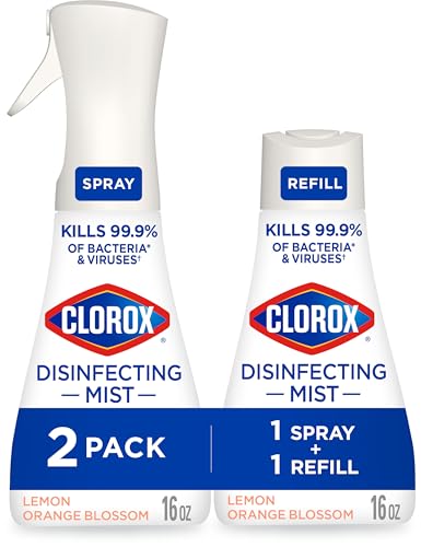 Disinfecting Mist, Lemon and Orange Blossom, 1 Spray and 1 Refill, 16 oz Each