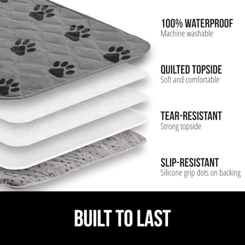 Bath Rug Shag and Pet Blanket, Chenille Doormat in 30x20 Inch Quick Dry Soft Microfiber in Paw Gray, Throw Blankets in 30x70 Inch Washable in Gray Black Paw, 2 Item Bundle - view 6
