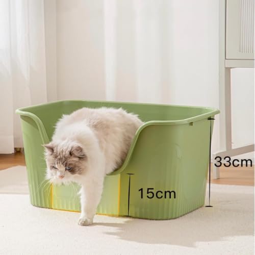 Extra Large Litter Box with High Sides 25.27" Lx17.83 Wx13.11 H,Anti-Splashing,Tool-Free Assembly,Multi Kitty Cat Litter Box,Jumbo (Grey) - view 3