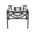 Regal Single Bowl Raised Feeder - Elevated Feeding Station - Metal, Wrought Iron Dog Bowl, Best Single Diner, Pet Bowl for Small, Medium, Large and XL Dogs - (Medium - 7" Tall)