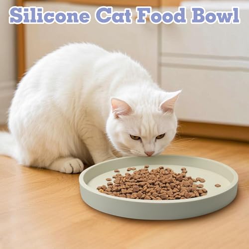 2 PCS Dog Feeding Mat Brown Silicone Pet Food Mats Waterproof for Dog Cat Bowl Placemats Nonslip Cat Food Mat for Small and Medium Cats and Dogs (9.1 in) - view 5