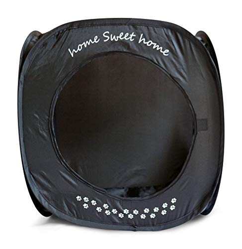 Home Sweet Home Pop Up Cat Cube. A Collapsible Indoor Cat House. Covered Pet Bed Hideaway Cave for Dogs and Other Pets Too - view 2