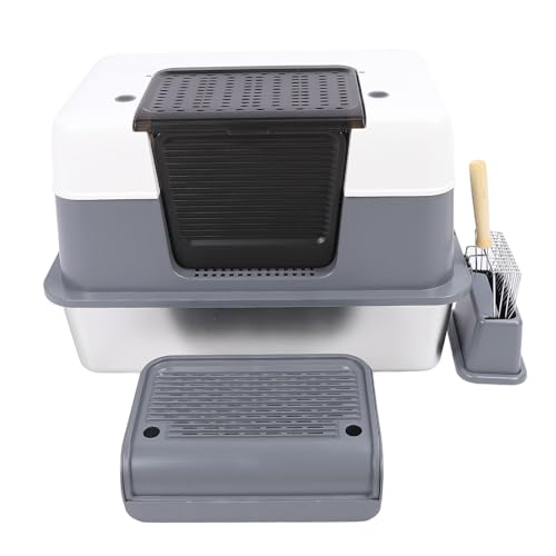 Enclosed Stainless Steel Cat Litter Box Large
