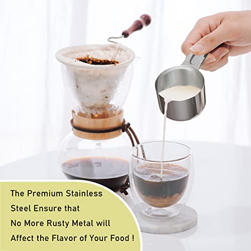 1PCS 3/4CUP(180ml, 6oz) Measuring Cup, 18/8 Stainless Steel Measure Scoop - view 4