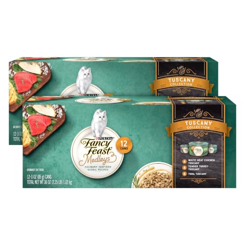 Purina Medleys Tuscany Wet Cat Food VarietyPack - 3 Ounce (Pack of 48)