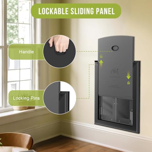 Large Dog Door for Wall,French Style, Heavy Duty Aluminum Frame - view 7