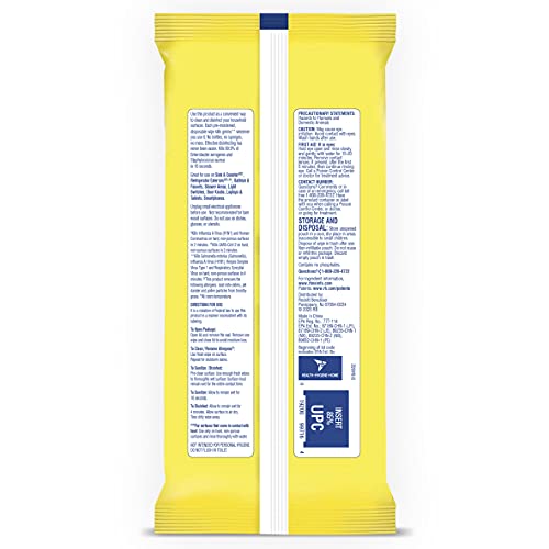 Disinfectant Handi-Pack Wipes, Multi-Surface Antibacterial Cleaning Wipes, for Disinfecting and Cleaning, Lemon and Lime Blossom, 480 Count (Pack of 6) - view 2