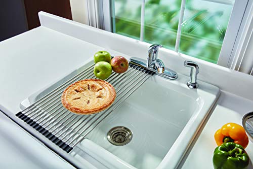 Over The Sink Dish Drying Rack Rolling Stainless Steel - view 2