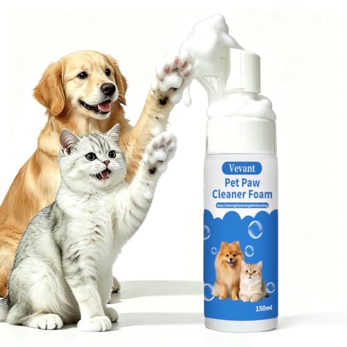 Cat & Dog Paw Cleaner, Clean Paw, No Rinse Foam Cleaner with Brush, 5 fl oz