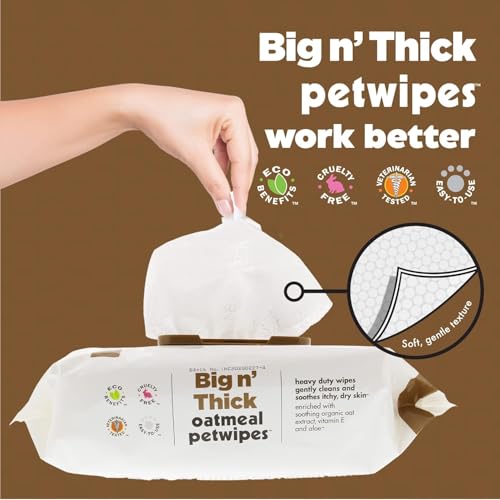 Pet Wipes for Dogs and Cats, Oatmeal, 100 Wipes (Large) for Dogs and Cats - Soothes Itchy Dry Skin and Cleans Ears, Face, Butt, Body and Eye Area - Idea for Home and Travel - view 4