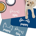 Personalized Dog Cat Food Mat Non-Slip Custom Dog Feed Placemat Water Absorbent Customized PU Mats for Pet Food and Water-Style6
