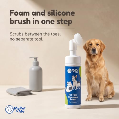 Dog Paw Cleaner – No-Rinse Foam, Silicone Brush, Dogs & Cats - view 3
