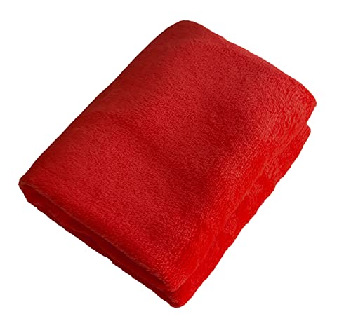 Soft Puppy Flannel Fleece Blanket for Pet Dog Cat, Plush Microfiber, Cozy and Lightweight, Red, Pet, 19 x 27 inch (50 x 70 cm)