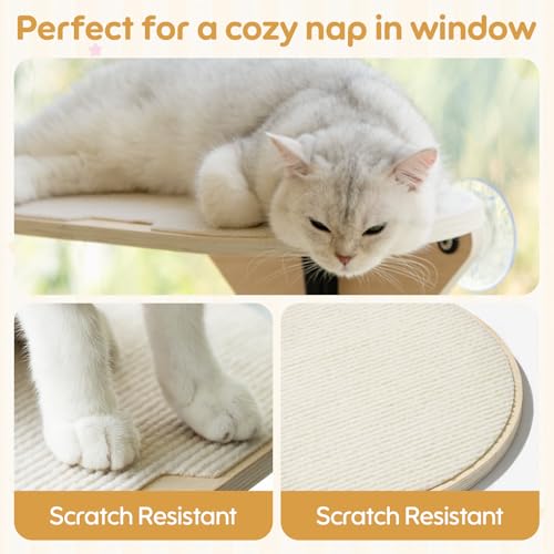 Cat Window Perch with Steps Cat Scratching Sturdy for Climbing, 3pcs - view 4