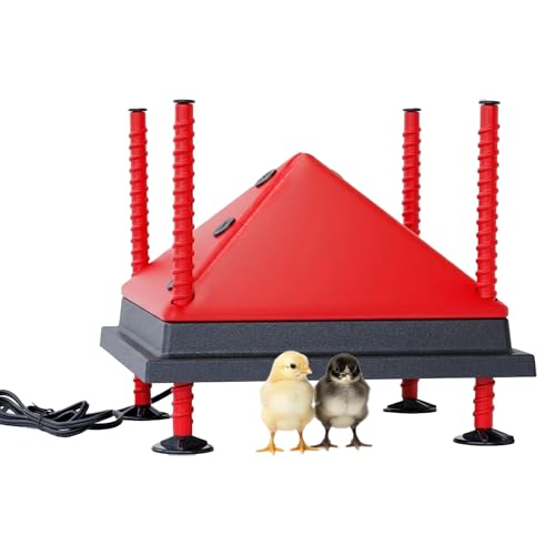 12x12” Adjustable Heating Plate with Foldable Anti-Roost Cone