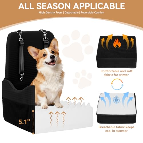 Dog Car Seat with Patented Safety System, 5" Elevated Cushion - view 3