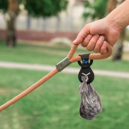 2 Pieces Dog Poop Bag Holder for Leash Waste Bag Carrier Dog Poop Bag Dispenser for Walking Running Bicycle Accessory (Black + Red) - view 5