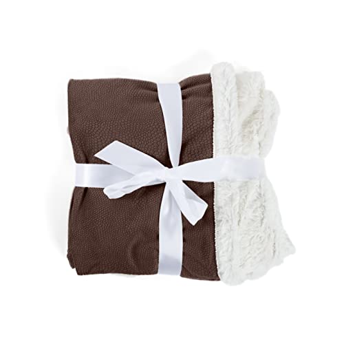 Premium Self-Warming Ilan Microfiber Faux Fur Pet Throw Blanket 40x50 in Brown - view 3