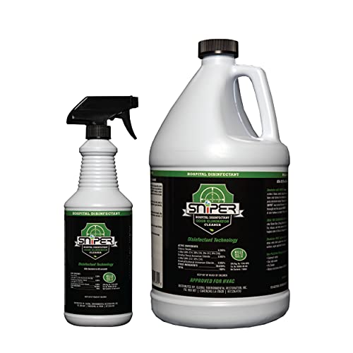 Hospital Disinfectant, Odor Eliminator & All-Purpose Cleaner, 32 Ounce Spray and 1 Gallon Bottle Set