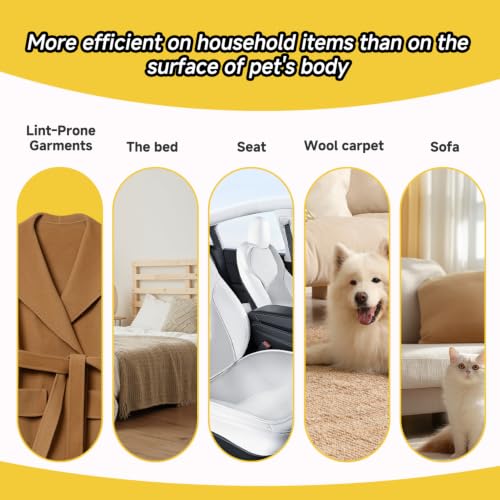 Pet Hair Remover Gloves Brush for Dogs & Cats,Electrostatic Reusable Pet Hair Remover Tool for Laundry,Clothing,Couch,Carpet,Car Seat,Upgraded Animal Fur Removal Tool - view 6