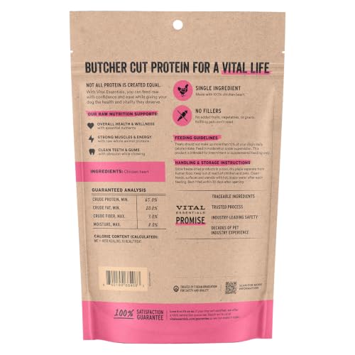Freeze Dried Raw Chicken Hearts Dog Treats, 3.75 oz Bag - view 2