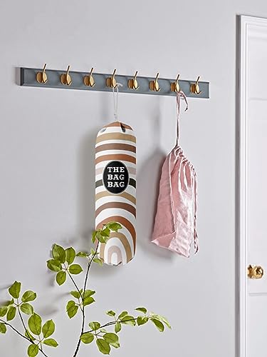 Boho Pattern Grocery Bags Holder and Organizer, Wall Mount Plastic Bags Storage Container Dispenser, Kitchen Gifts For Women Family Grandma Mom (H-26) - view 5