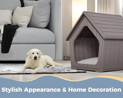 Small Dog House Outdoor Indoor, Grey - view 2