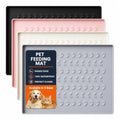 Silicone Pet Feeding Mat, Dog Cat Food Water Bowl Mat, Raised Edge Non-Slip