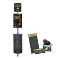 Aluminum Dog Waste Station - Colorful Paws | Matte Black