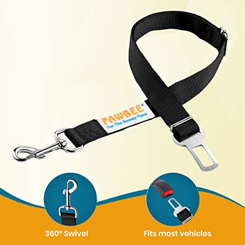 2-Pack Dog Seat Belts for Cars - Adjustable Nylon Car Harness with Stainless Hooks, Safety Seatbelt Harnesses for Dogs, Durable Dog Car Seat Belt Clip, Essential Travel Accessories for Pets - view 4