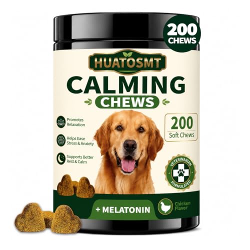 Calming Chews for Dogs 200 Ct Melatonin Relieves Emotions Anxiety Chicken